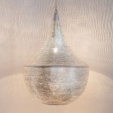 HANGING LAMP BLL FLSK SILVER PLATED 40 - HANGING LAMPS